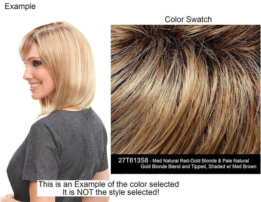 Carrie Petite (Exclusive) Lace Front & Monofilament Human Hair Wig by in 27T613S8, Length: Medium