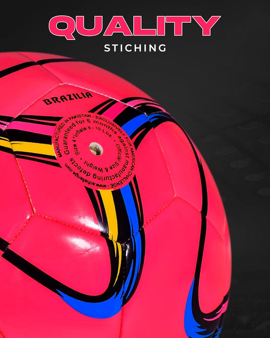 Brasilia Soccer Ball – Soccer Ball Size 5, 4, 3 & 2 – for Youth & Adults – Ideal for Practice, Training & Grass Fields