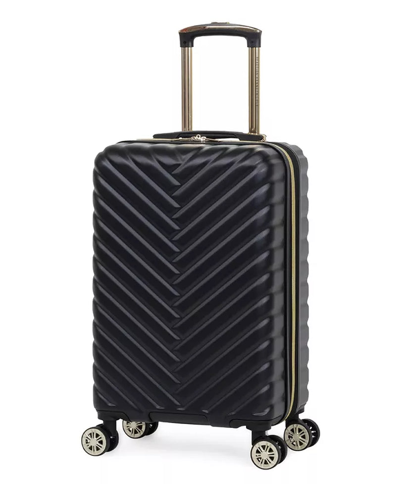 Madison Square Hardside Chevron Expandable 2Pc 20" Carry on Luggage + Matching 15" Laptop Backpack Set