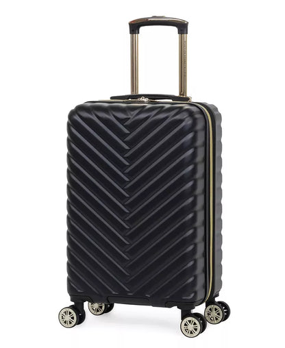 Madison Square Hardside Chevron Expandable 2Pc 20" Carry on Luggage + Matching 15" Laptop Backpack Set