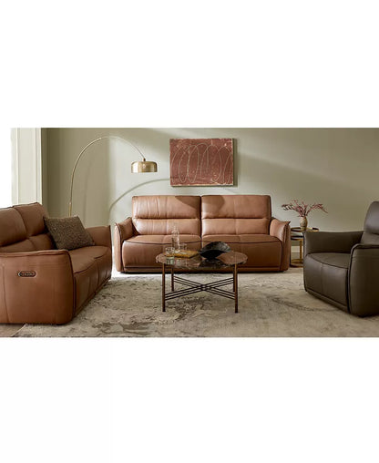 Polner 63" Leather Power Motion Loveseat, Created for Macy'S