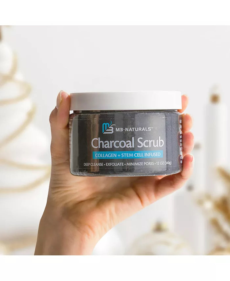 | Charcoal Exfoliating Body Scrub | with Collagen | 12 Oz