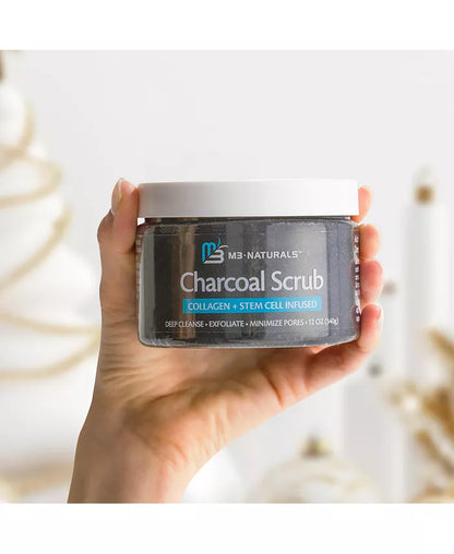 | Charcoal Exfoliating Body Scrub | with Collagen | 12 Oz