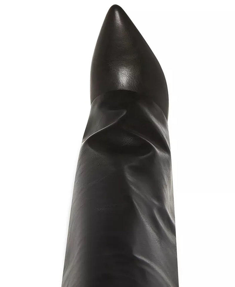Evander Fold-Over Cuffed Knee High Wedge Dress Boots