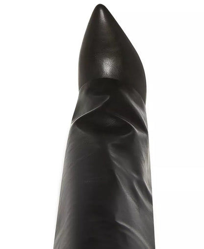 Evander Fold-Over Cuffed Knee High Wedge Dress Boots