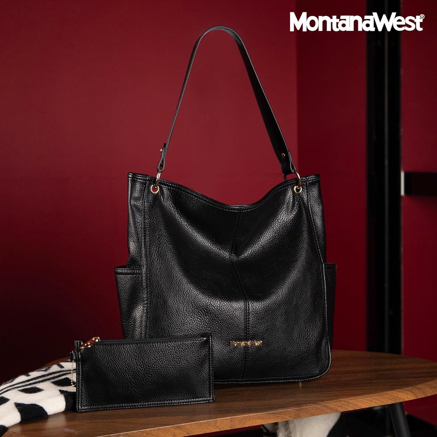 Hobo Purses for Women Soft Top Handle Shoulder Bag with Wallet Set