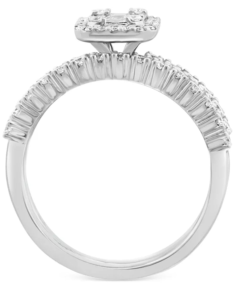 EFFYÂ® Diamond Cluster Bridal Set (1 Ct. T.W.) in 14K White Gold
