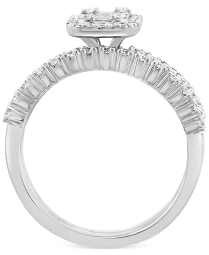 EFFYÂ® Diamond Cluster Bridal Set (1 Ct. T.W.) in 14K White Gold