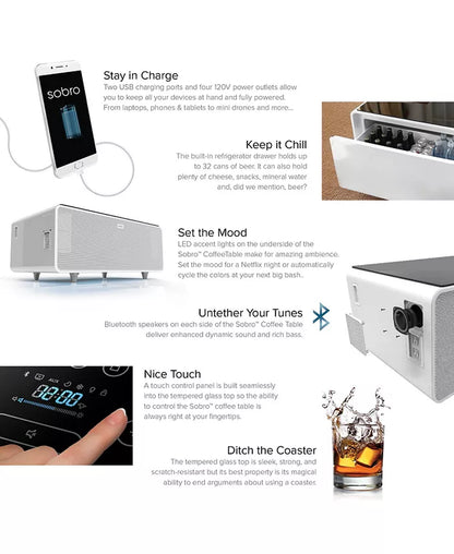 Smart Storage Coffee Table with Refrigerated Drawer