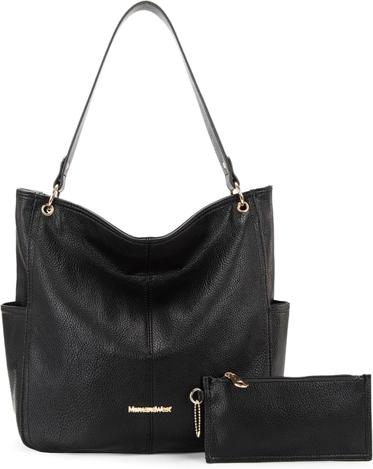 Hobo Purses for Women Soft Top Handle Shoulder Bag with Wallet Set