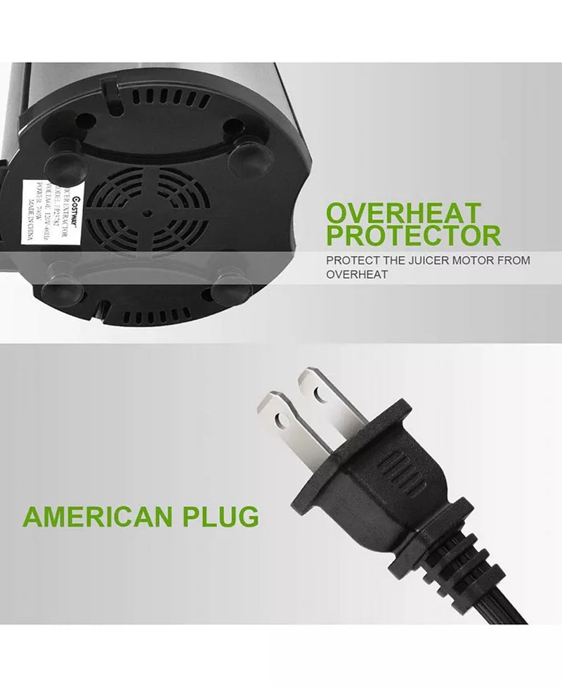 Electric Juicer Wide Mouth Fruit & Vegetable Centrifugal Juice Extractor