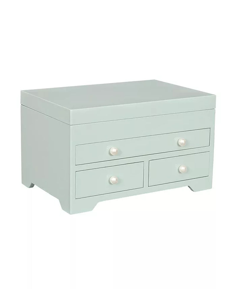 Mele Co. Bianca Wooden Jewelry Box in Seafoam Finish