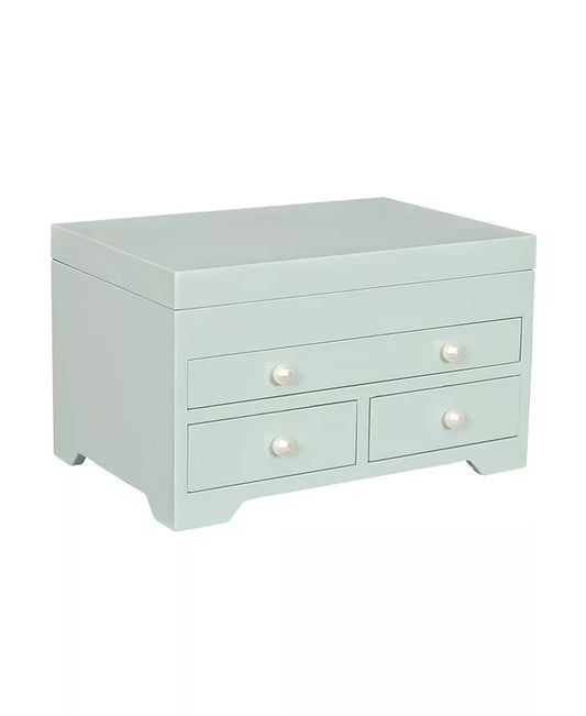 Mele Co. Bianca Wooden Jewelry Box in Seafoam Finish
