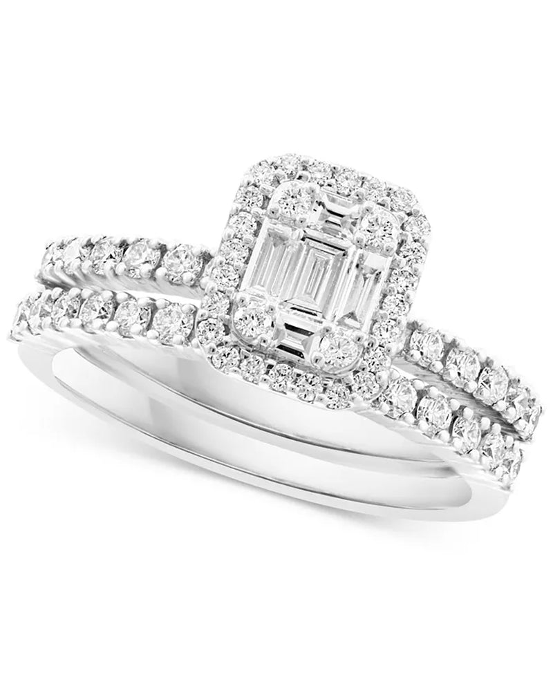 EFFYÂ® Diamond Cluster Bridal Set (1 Ct. T.W.) in 14K White Gold