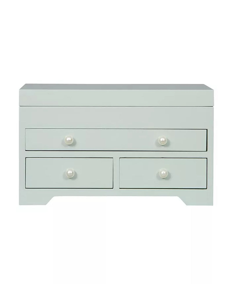 Mele Co. Bianca Wooden Jewelry Box in Seafoam Finish