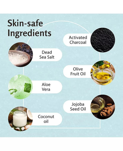 | Charcoal Exfoliating Body Scrub | with Collagen | 12 Oz