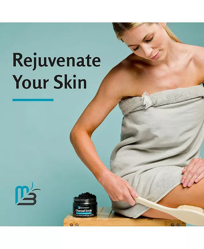 | Charcoal Exfoliating Body Scrub | with Collagen | 12 Oz