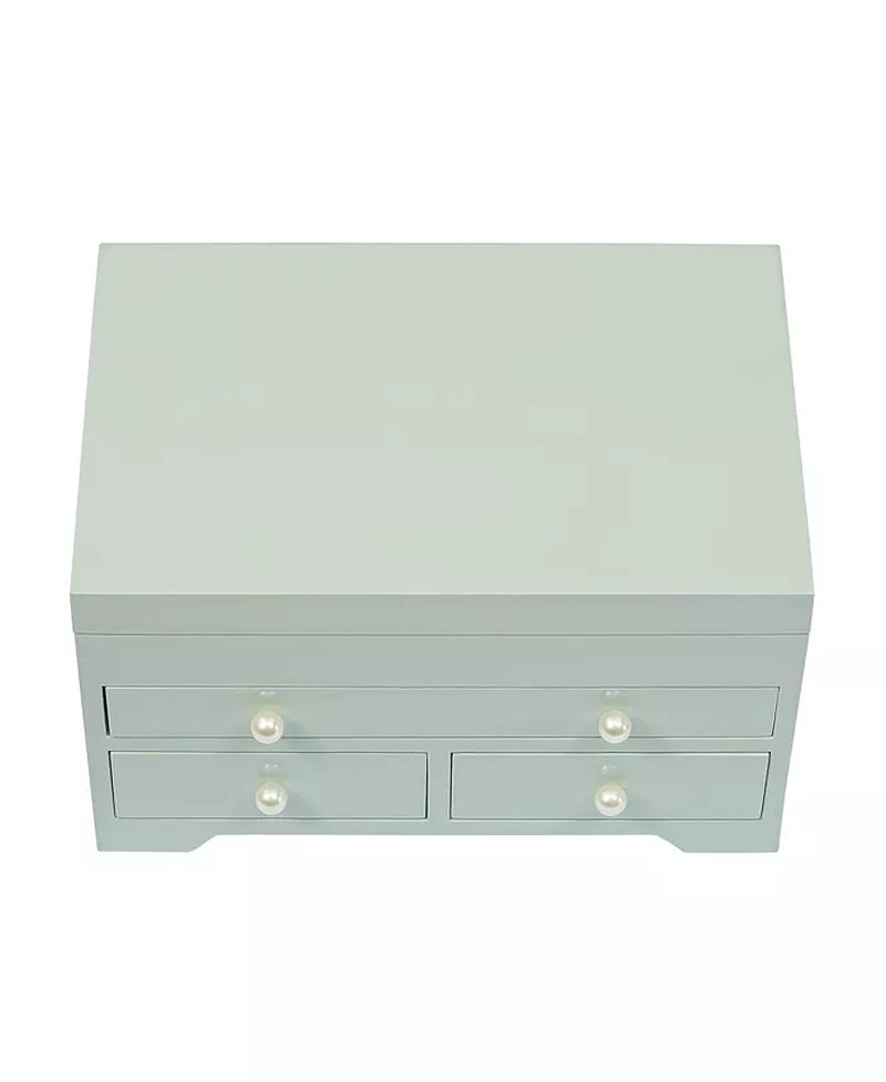 Mele Co. Bianca Wooden Jewelry Box in Seafoam Finish