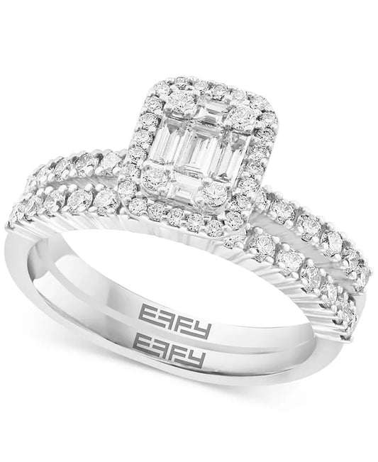 EFFYÂ® Diamond Cluster Bridal Set (1 Ct. T.W.) in 14K White Gold