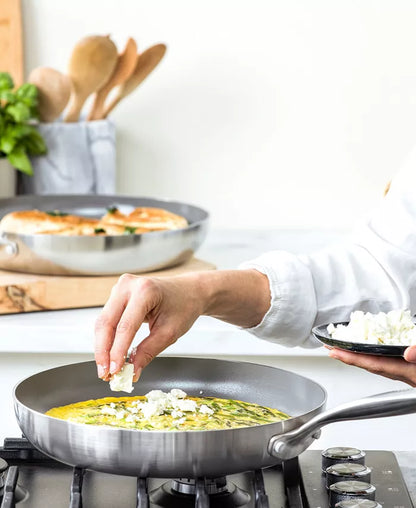 Chatham Tri-Ply Stainless Steel Ceramic Nonstick 2 Piece Frying Pan Set