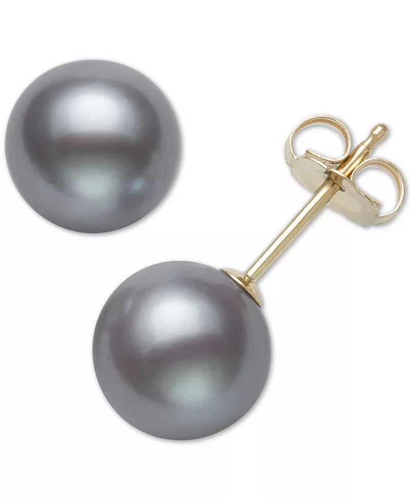 Cultured Freshwater Pearl Stud Earrings (7Mm) in 14K Gold