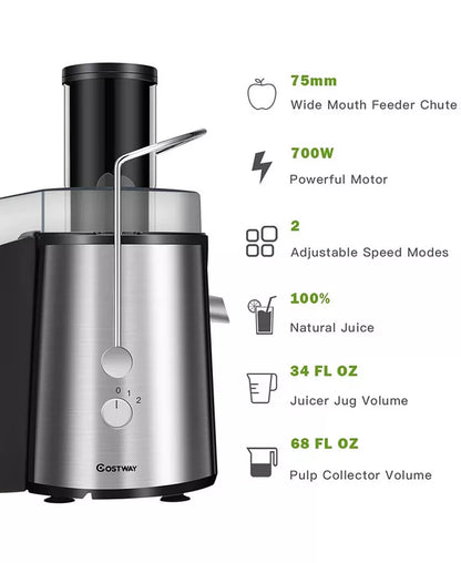 Electric Juicer Wide Mouth Fruit & Vegetable Centrifugal Juice Extractor