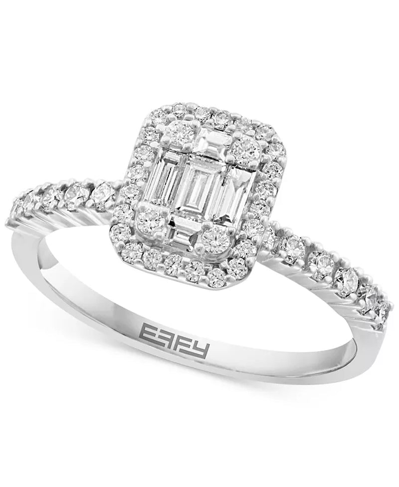 EFFYÂ® Diamond Cluster Bridal Set (1 Ct. T.W.) in 14K White Gold