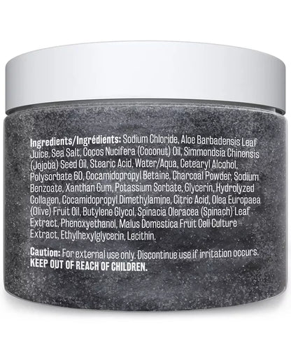 | Charcoal Exfoliating Body Scrub | with Collagen | 12 Oz
