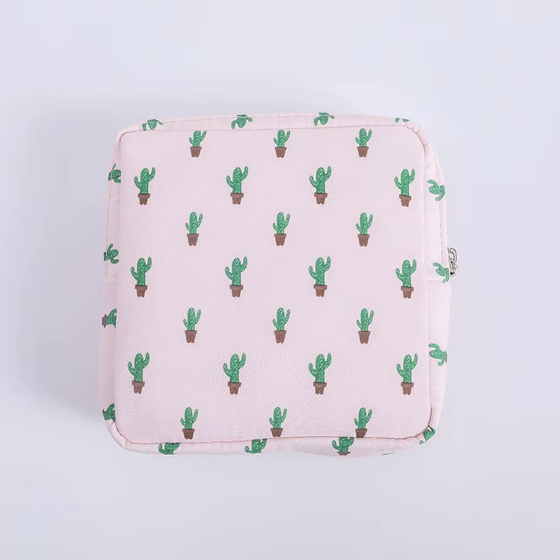 Women Small Cosmetic Bag Set Zipper Girls Mini Sanitary Napkins Makeup Lipstick Bags Travel Earphone Coin Organizer Pouch Bags