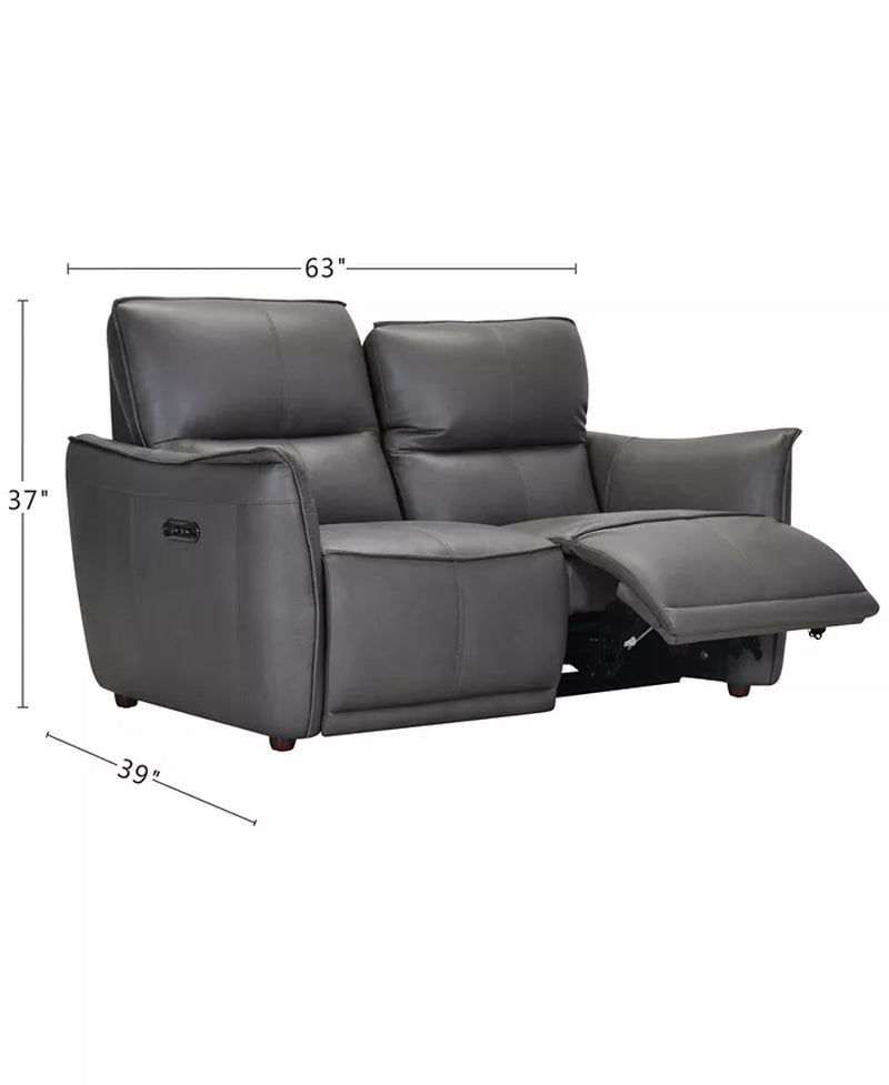 Polner 63" Leather Power Motion Loveseat, Created for Macy'S