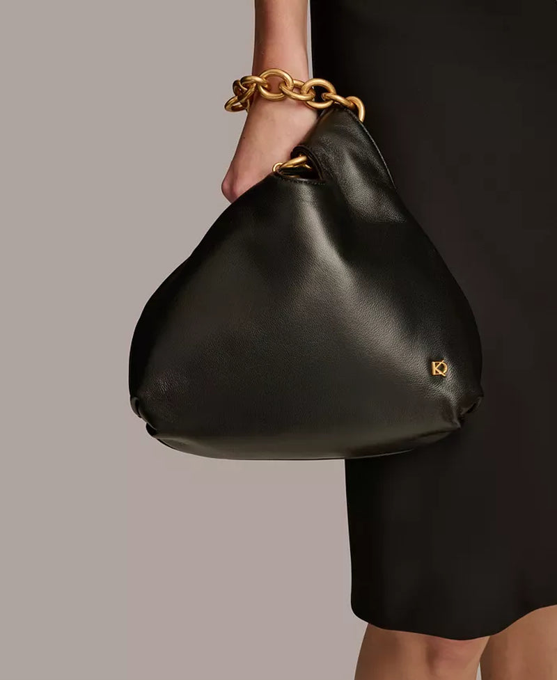 Lawrence Leather Wristlet with Chain Strap