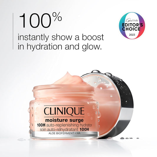 Moisture Surge 100H Auto-Replenishing Hydrator Oil Free Face Moisturizer | with Hyaluronic Acid, Aloe Bioferment and Vitamins C + E | for All Skin Types | Hydrating + Moisturizing