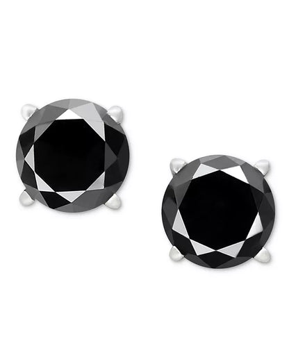Black Diamond Stud Earrings (1 Ct. T.W.) 14K White or Yellow Gold