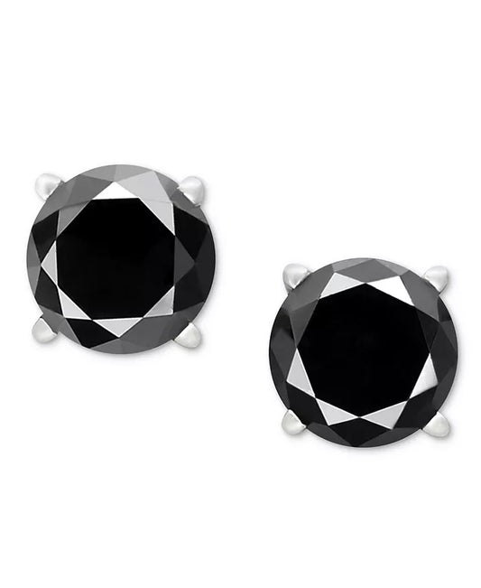 Black Diamond Stud Earrings (1 Ct. T.W.) 14K White or Yellow Gold
