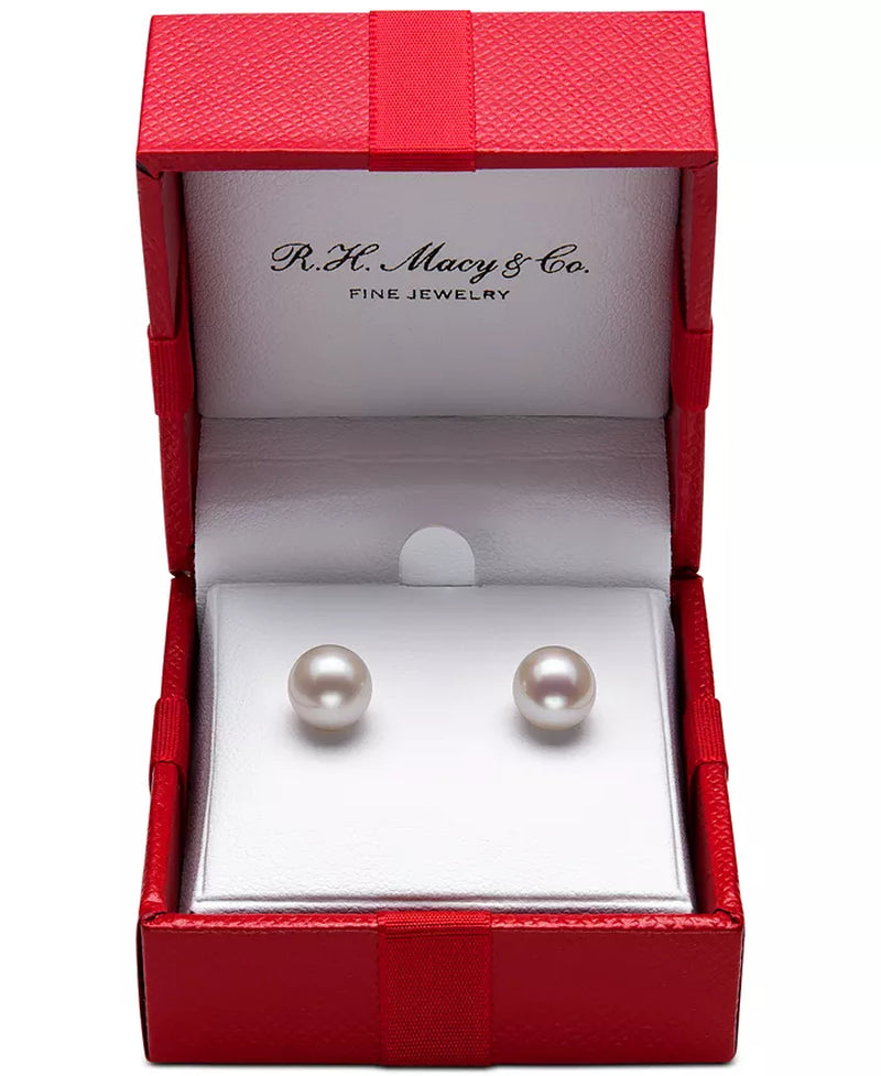 Cultured Freshwater Pearl Stud Earrings (7Mm) in 14K Gold