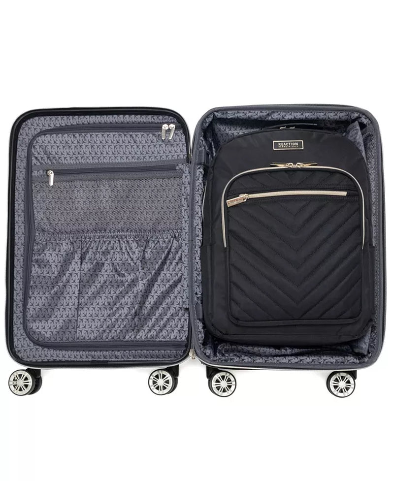 Madison Square Hardside Chevron Expandable 2Pc 20" Carry on Luggage + Matching 15" Laptop Backpack Set