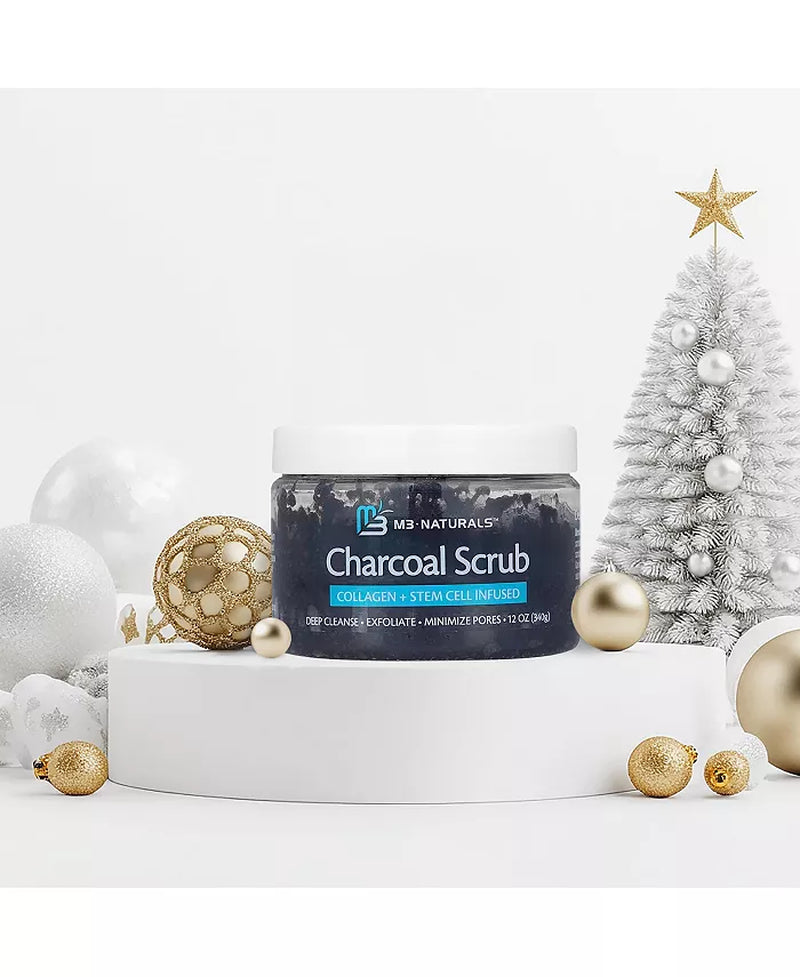 | Charcoal Exfoliating Body Scrub | with Collagen | 12 Oz