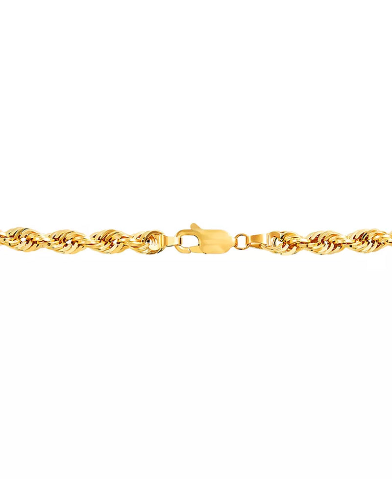 Men'S Glitter Rope 24" Chain Necklace (4.5Mm) in 14K Gold