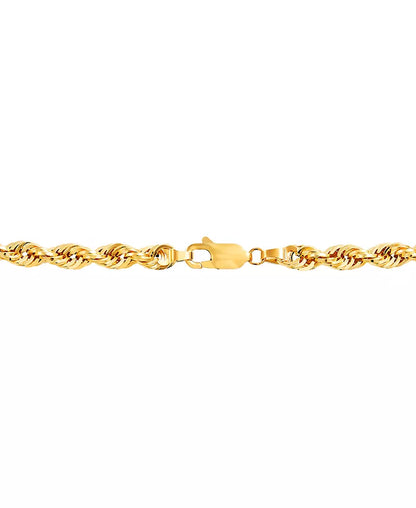 Men'S Glitter Rope 24" Chain Necklace (4.5Mm) in 14K Gold